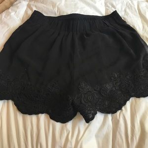 Pins and Needles Black Shorts
