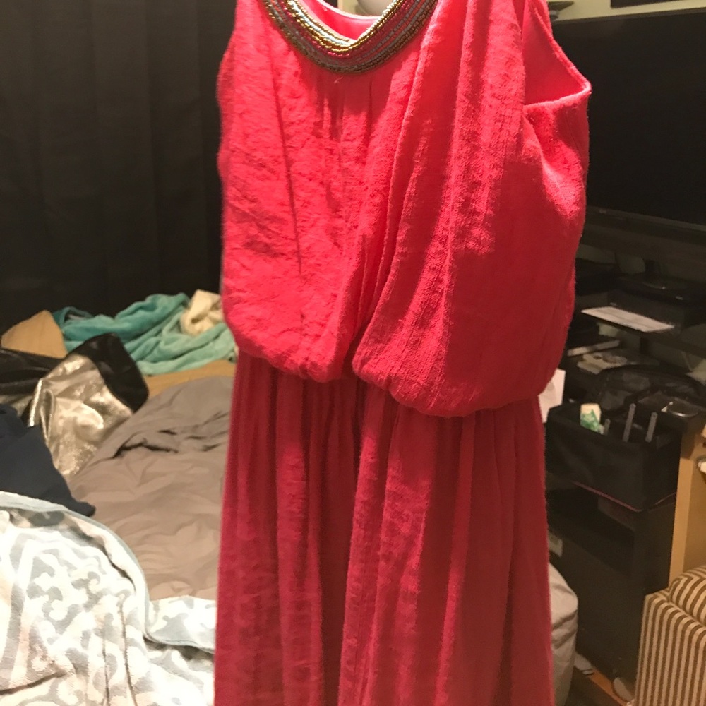 Hot pink sun dress
