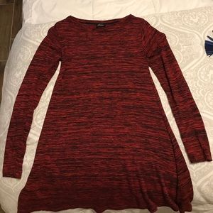 Zara red and black tunic shirt