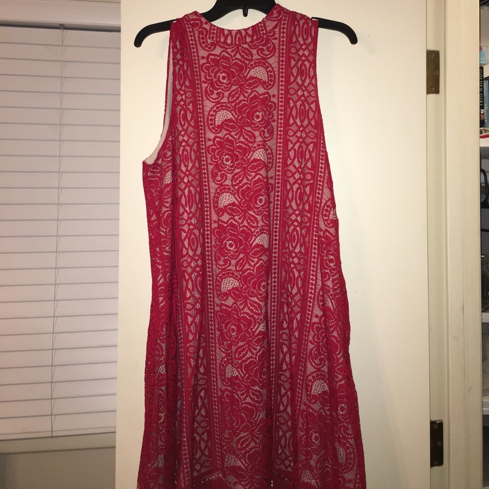 red lace dress