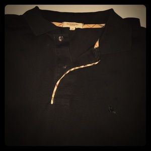 Burberry Black Men Polo XL