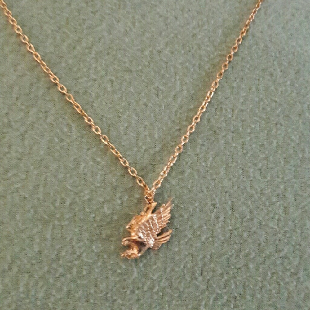 Eagle gold tone necklace