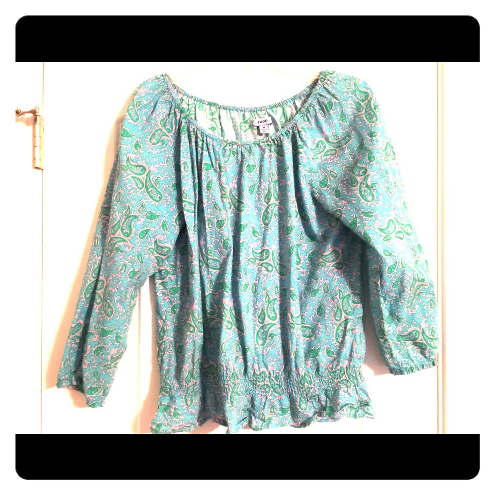 Izod paisley printed top - Picture 2 of 5