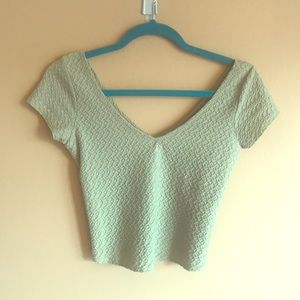Abercrombie & Fitch olive green crop top