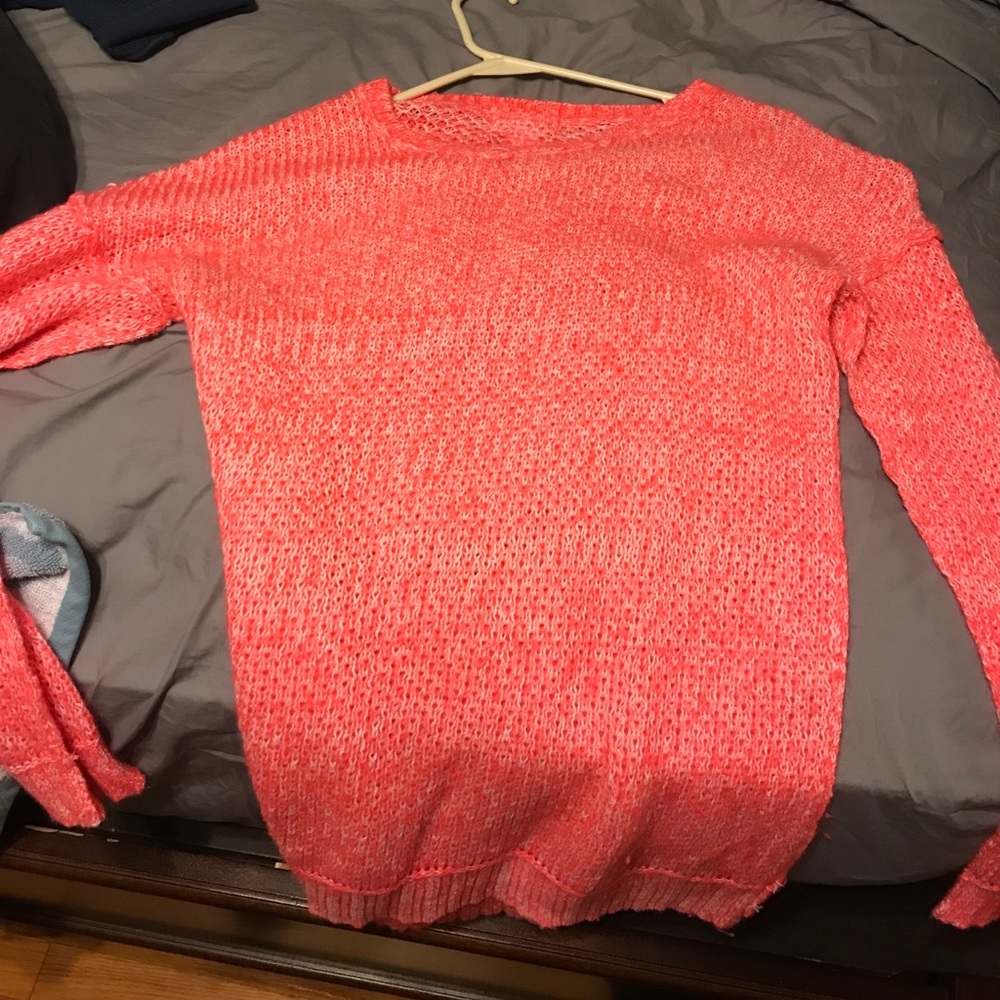 Cute pink sweater in time for fall!