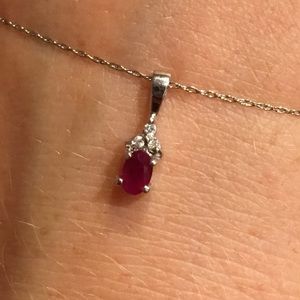 Ruby and diamond necklace