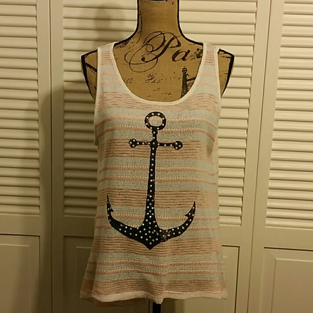 Tank Top Lace Detail/High Low, Medium & Large