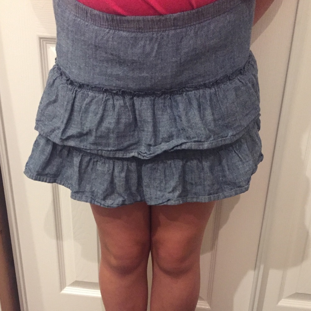 Blue ruffle skirt