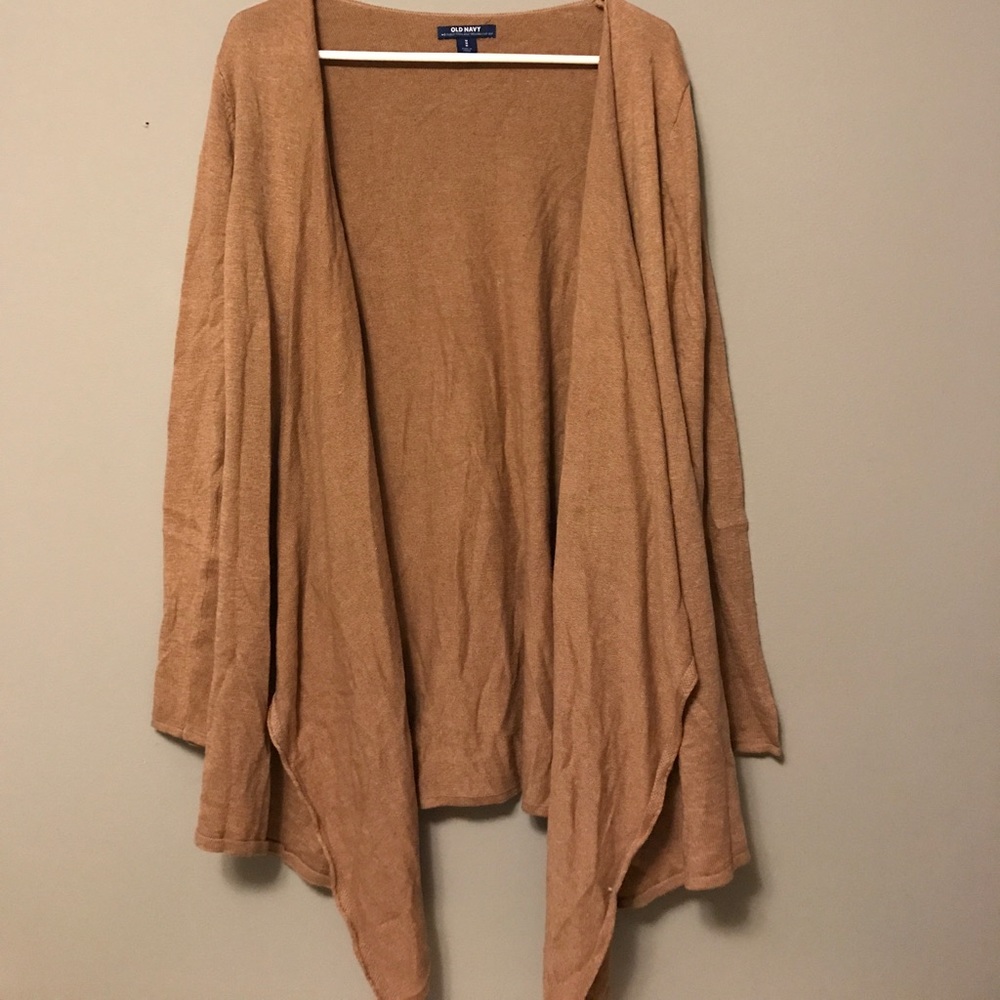 Camel Soft Waterfall Cardigan size M