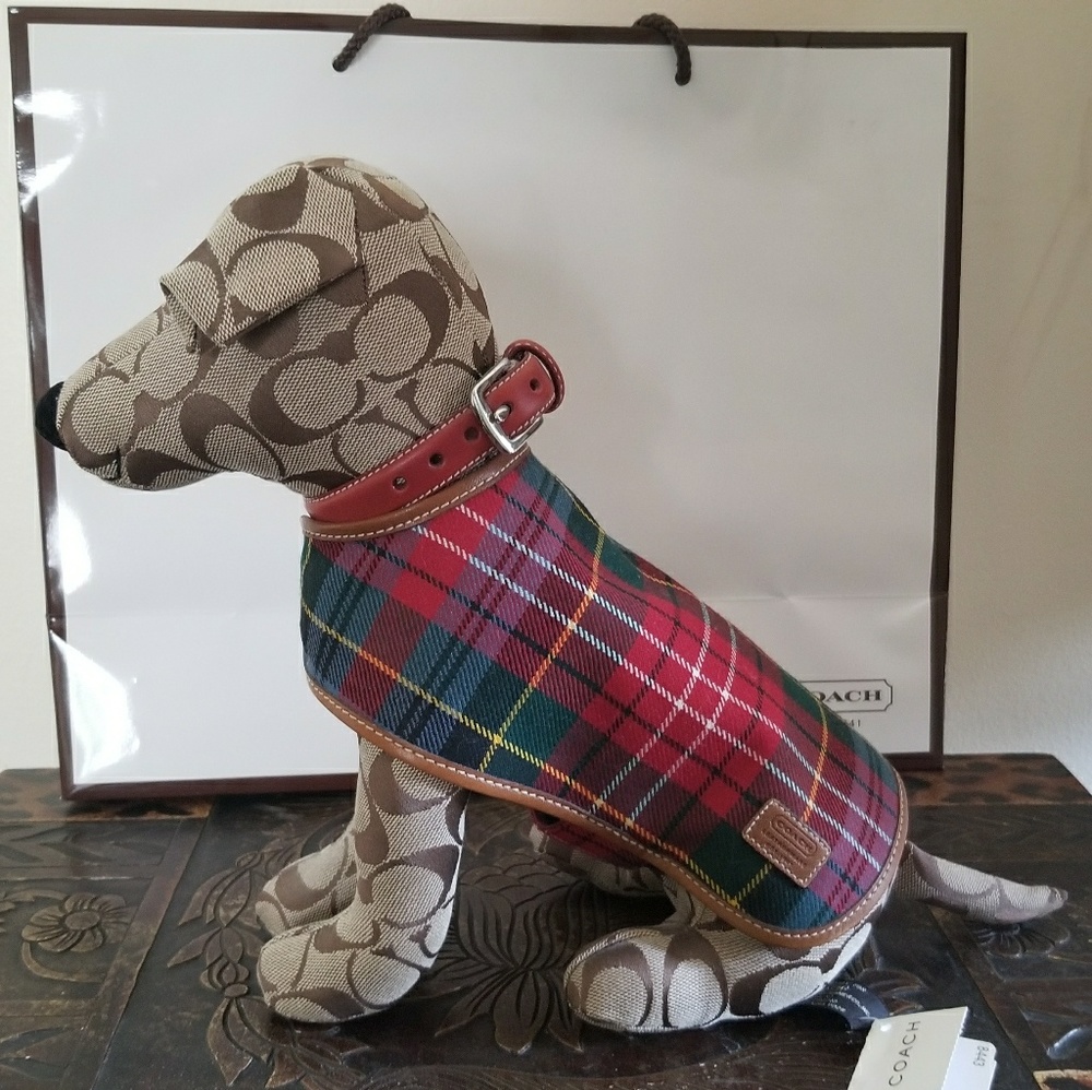 Coach Stuffed Toy Dog Signature C Pattern Collar &