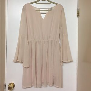 Paper Crane light pink sheer dress