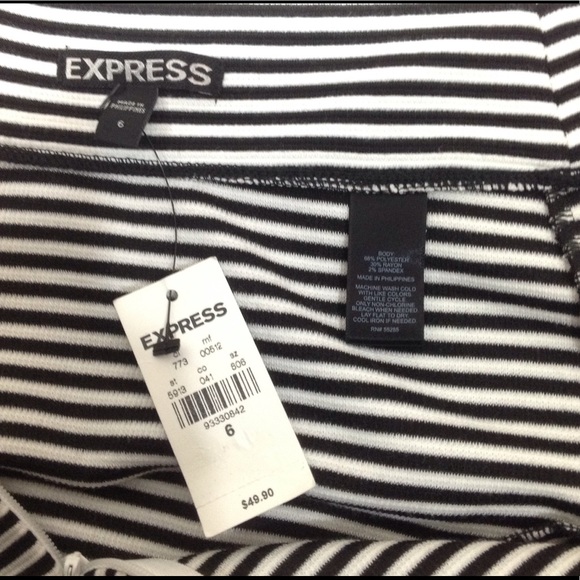 Express Black/White Skater Skirt-NWT - Picture 4 of 6