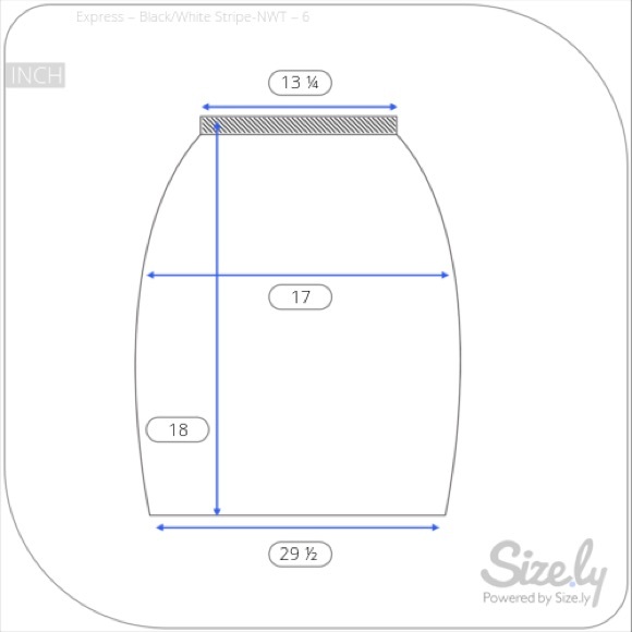 Express Black/White Skater Skirt-NWT - Picture 6 of 6