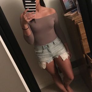 Express off the shoulder bodysuit