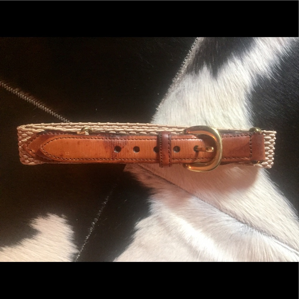 Vintage Christian Dior Leather/Stretch Belt