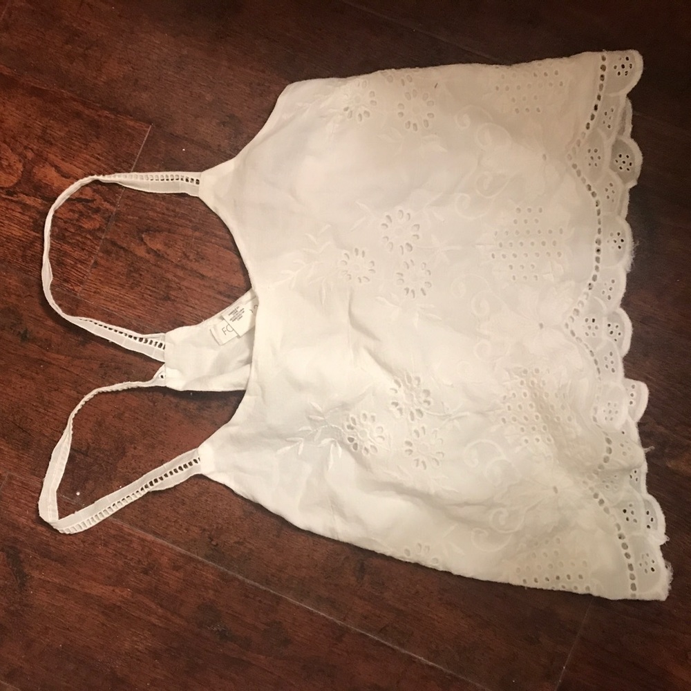 White lace tank top