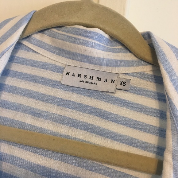 Harshman Striped Long Button Up Shirt - Picture 3 of 4
