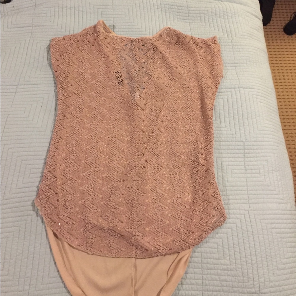 Crochet and Nylon see through blouse