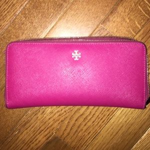 Large Tory Burch Zip Around Wallet
