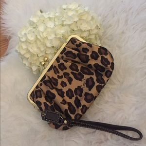 Coach Leopard Print Wristlet