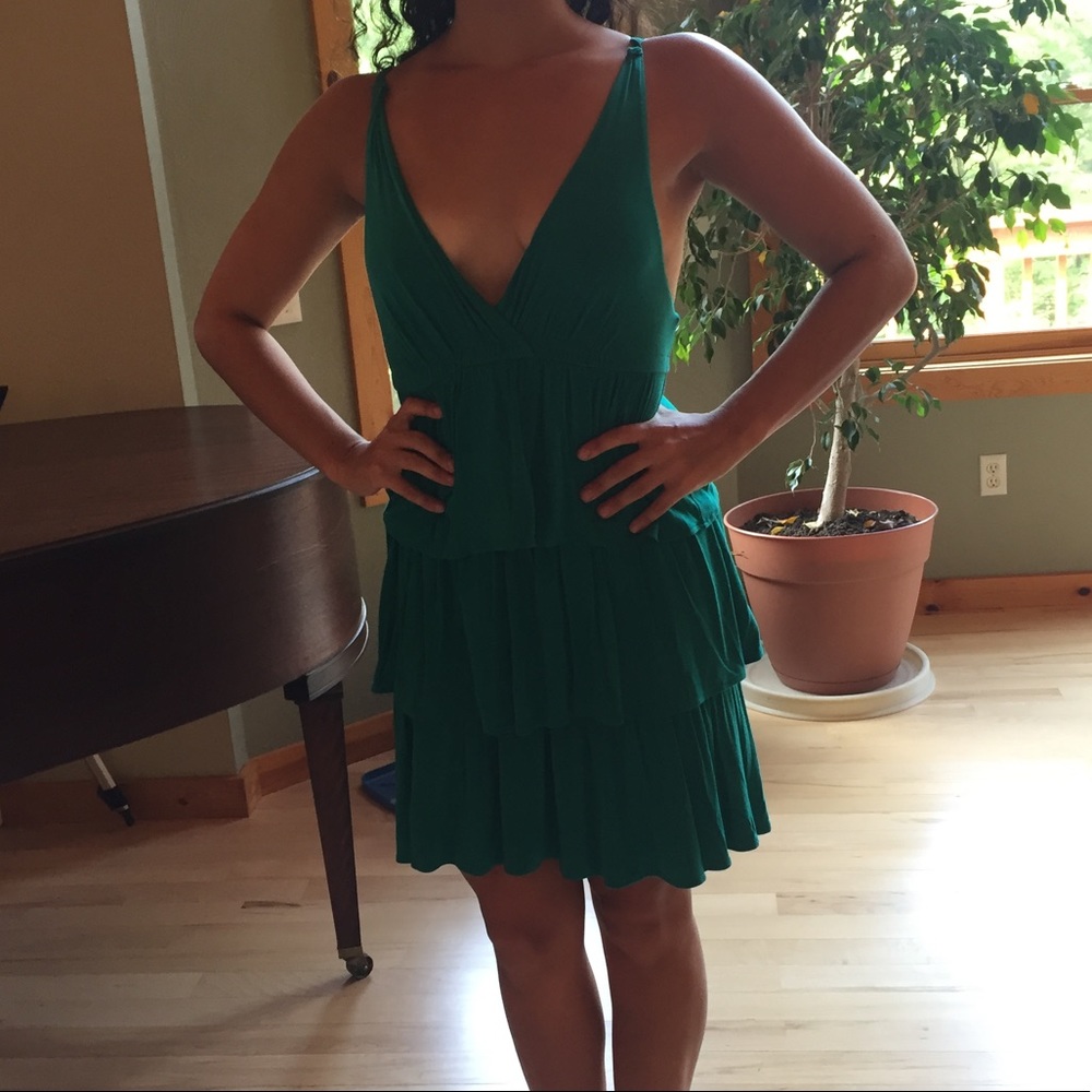 J. Crew green cocktail dress