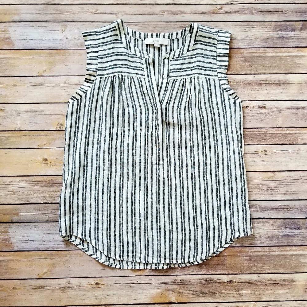 Loft Sleeveless Striped Top