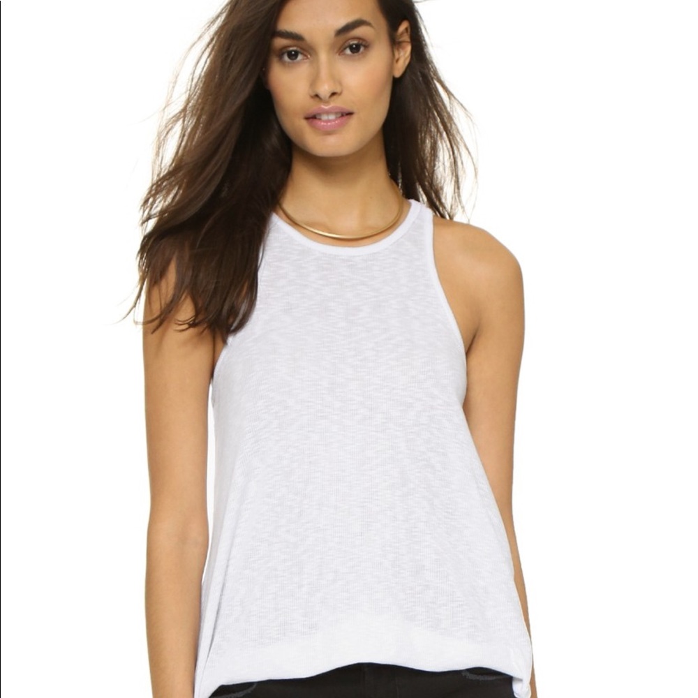 NWT Free People Long Beach tank in white