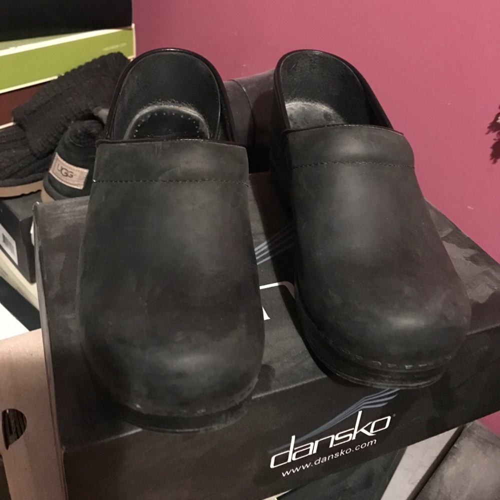 Dansko Professional Oiled Black Clogs