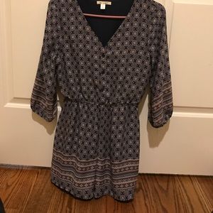 miami printed button up romper size S