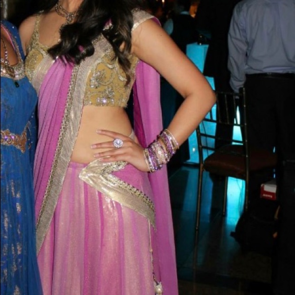 Beautiful Indian outfit in pink and gold
