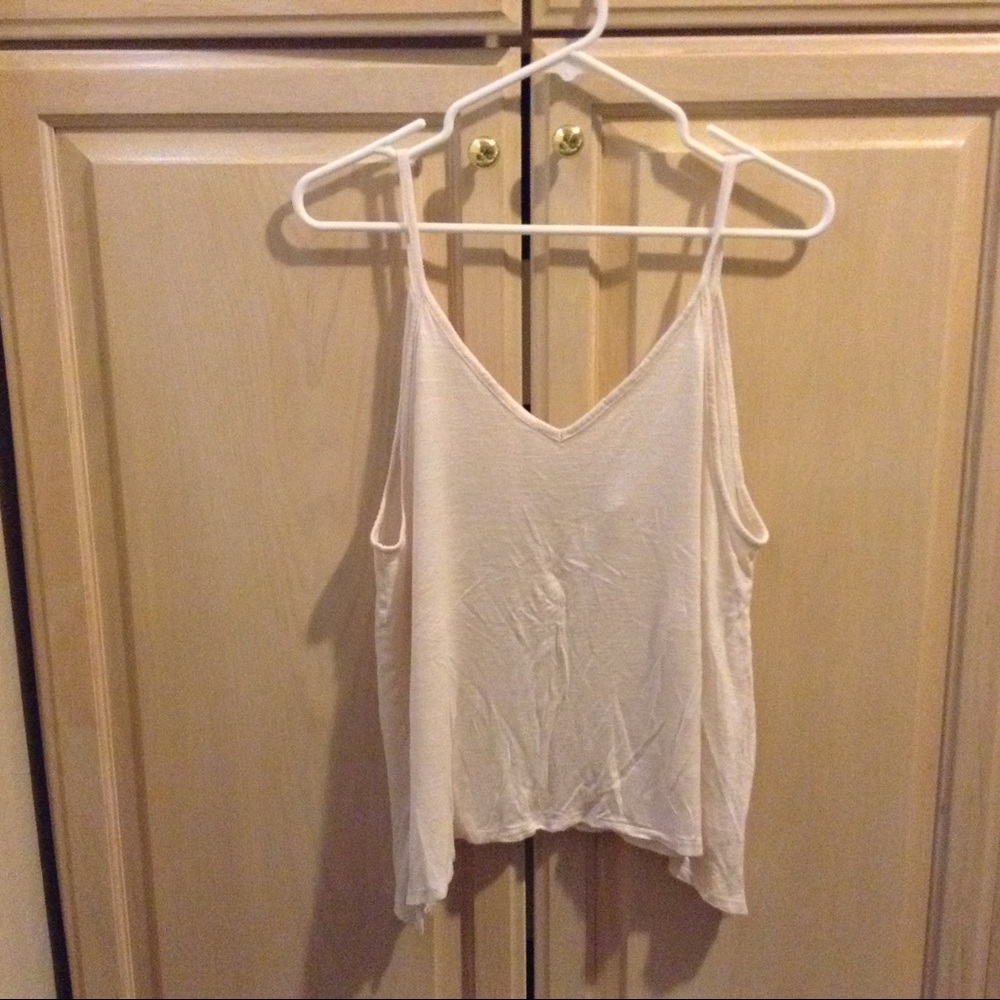 Very light pink spaghetti strap blouse