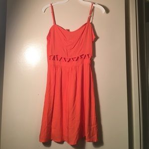 Orange Cut Out Dress
