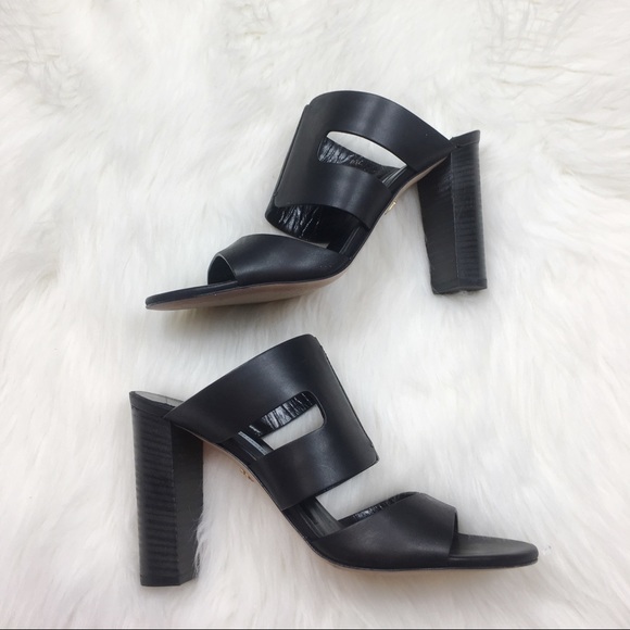 Diane von Furstenberg Cosenza Black Leather Sandal - Picture 4 of 8