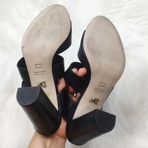 Diane von Furstenberg Cosenza Black Leather Sandal - Picture 6 of 8