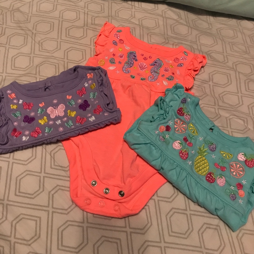 0-3 month baby girl onesies