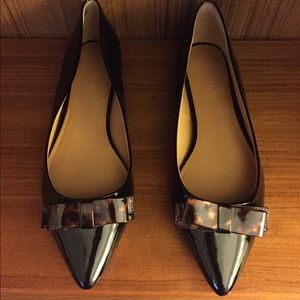 J.Crew Factory Amelia Flats with Tortoise Bow