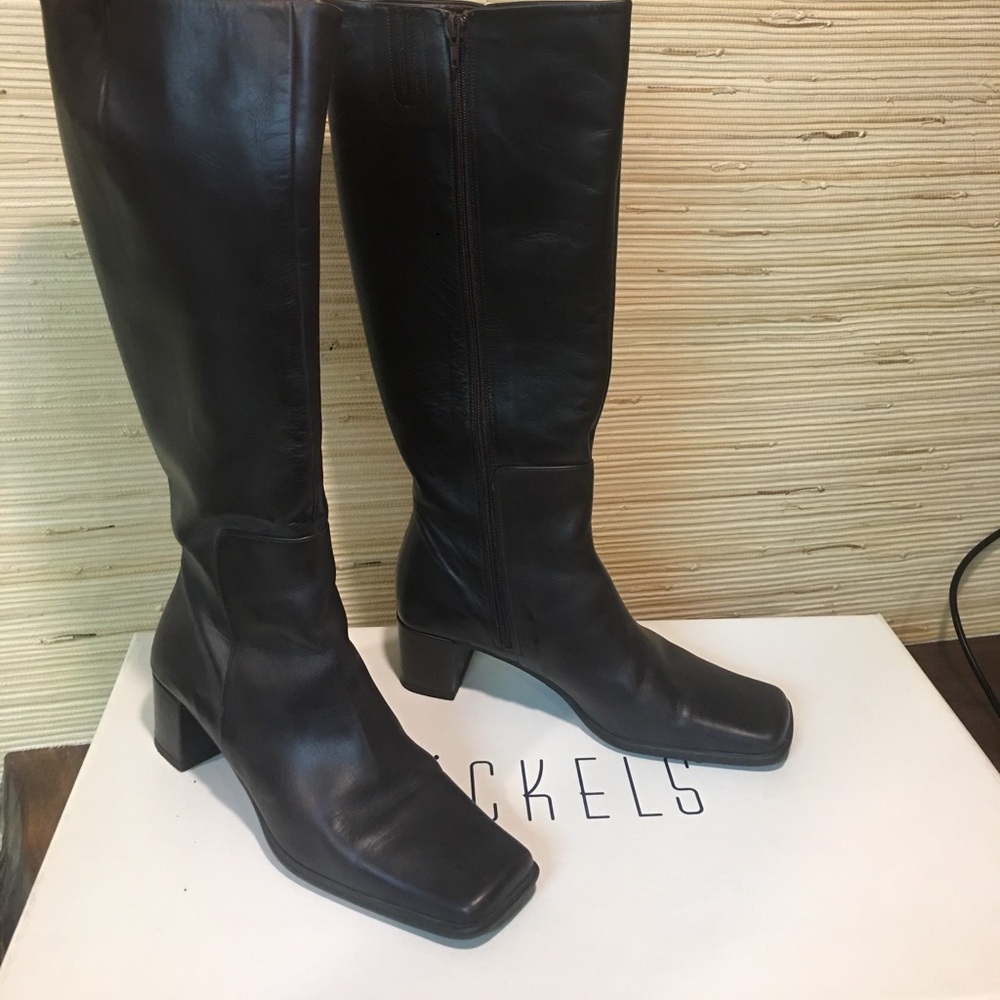 Leather Heel Boots