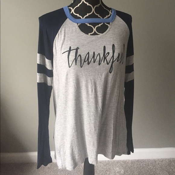 "Thankful" Long Sleeve Raglan Top - Picture 6 of 7