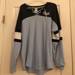 VS PINK Medium tie up crew neck like new