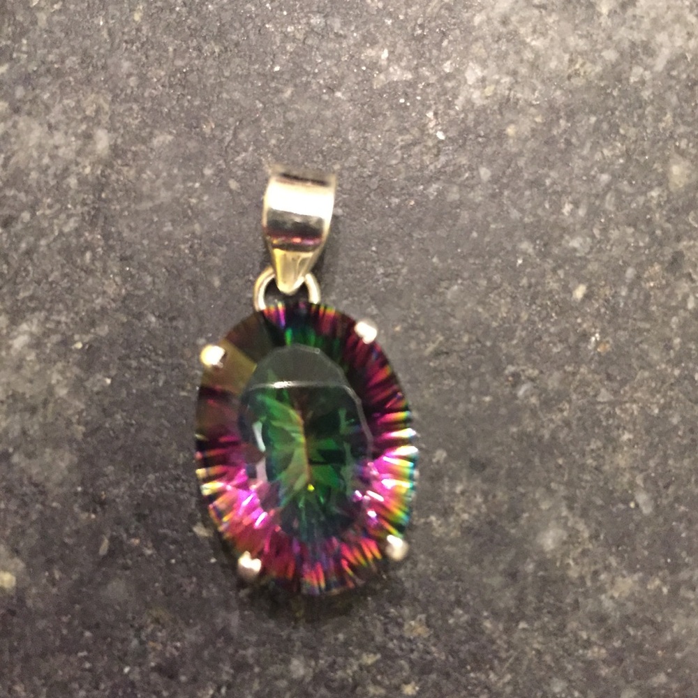 NEW Sterling Silver Mystic Quartz Pendant