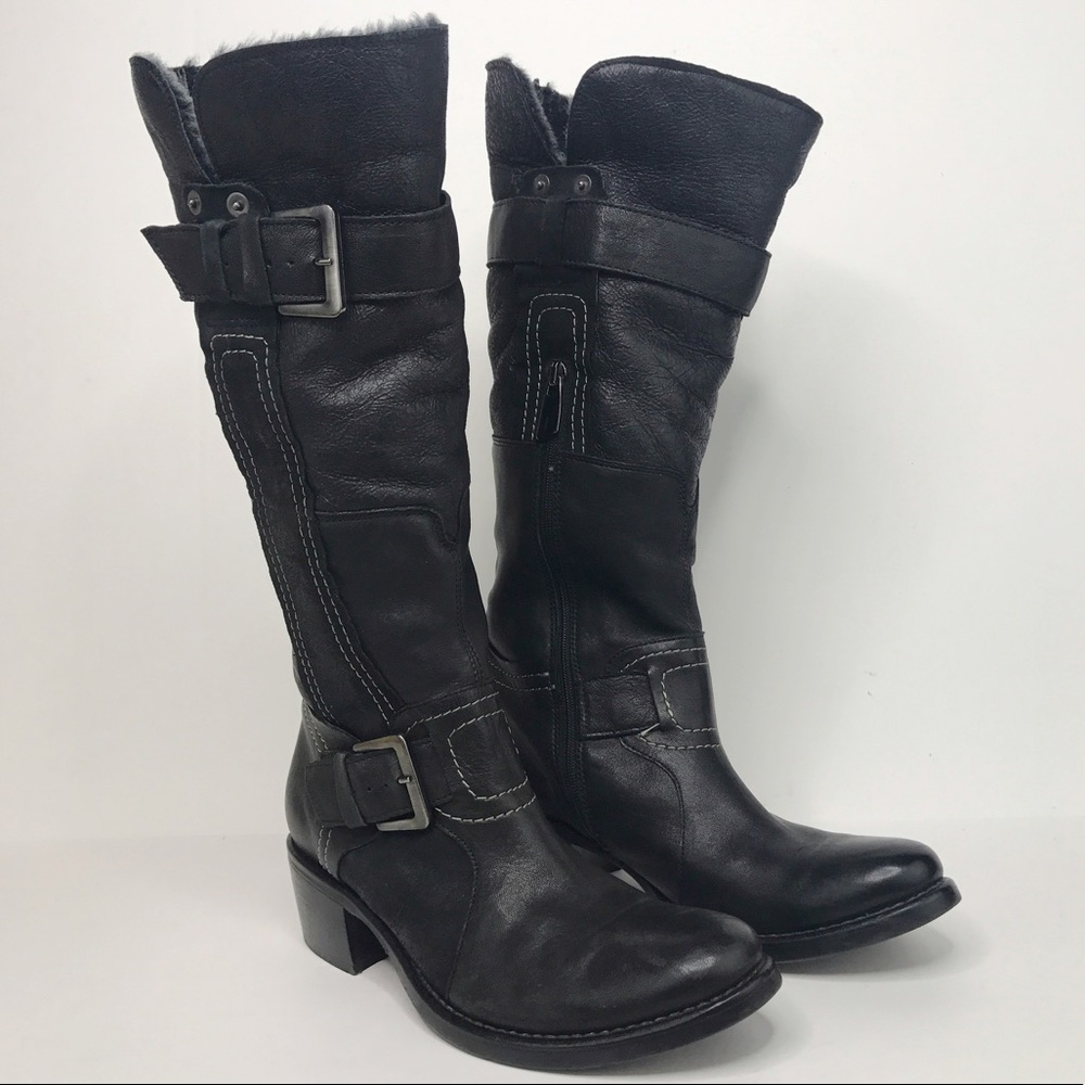 Manas Design leather moto boots