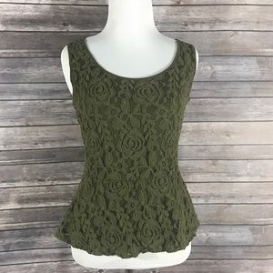 Lacey peplum blouse
