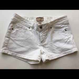 Paige Premium Denim White Shorts