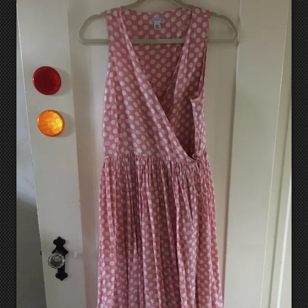 dosa pink white dress