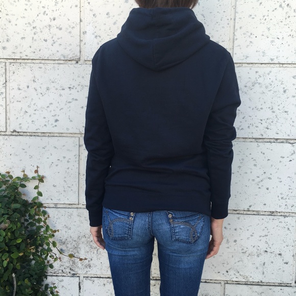 "Fashionably Late" PonCat Hoodie! (French Navy) - Picture 4 of 6