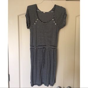 J.Crew striped navy white casual dress
