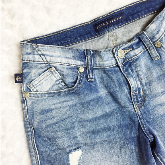 Rock & Republic Indee Slim Boyfriend Crop Jeans - Picture 6 of 8