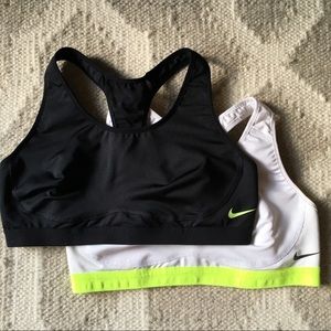 Pack of Two Medium Nike Dri Fit Sports Bras
