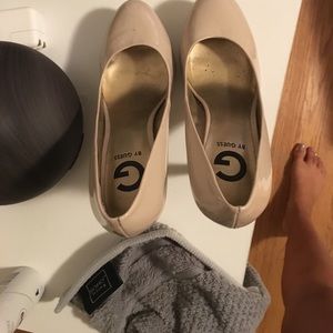 Guess nude platform heels