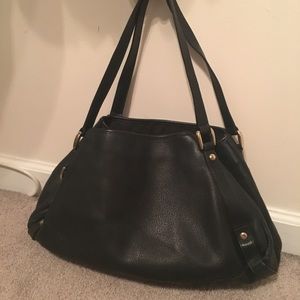 Black leather authentic Gucci abbey tote